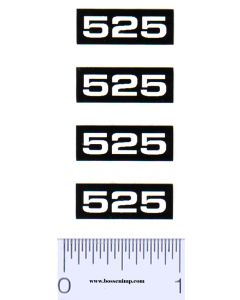 Decal 1/16 Oliver 525 Combine Model Numbers (4)