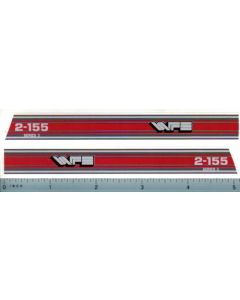 Decal 1/16 White Red Hood Stripes 2-155