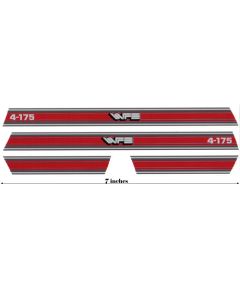 Decal 1/16 White 4-175 Red Hood & Cab Stripes