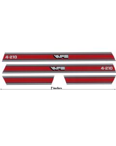Decal 1/16 White 4-210 Red Hood & Cab Stripes