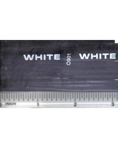 Decal White Logo 1/8 inch x 7/8 inch white