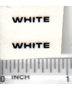 Decal White - Black Logo 5/8 inch