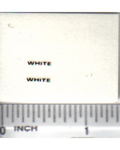 Decal White - Black Logo 5/16in.