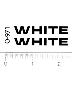 Decal White Logo 9/32 inch tall black