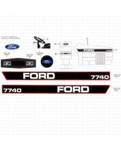 Decal Ford 7740 Pedal Tractor