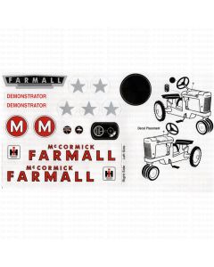 Decal Farmall M white Demonstrator Pedal Tractor Decal set
