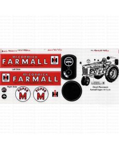 Decal Farmall Super M Pedal Tractor Decal set