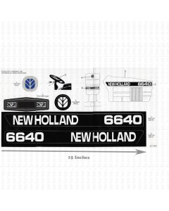 Decal New Holland 6640 Pedal Tractor
