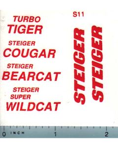 Decal 1/16 Steiger Tiger, Cougar, Bearcat, or Wildcat Decal Set (red print)
