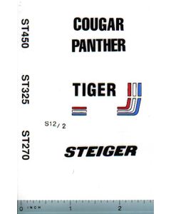Decal 1/16 Steiger ST270, ST325, ST450 Cougar or Panther Set