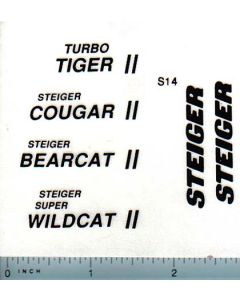 Decal 1/16 Steiger Tiger II, Cougar II, Bearcat II, Wildcat II Set (black)