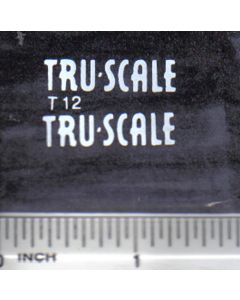 Decal 1/16 Tru Scale (white)