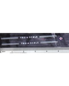 Decal 1/16 Tru Scale Hood Stripes & Front Logo white