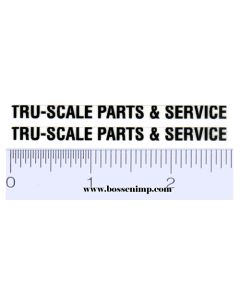 Decal 1/16 Tru Scale Truck Parts & Service