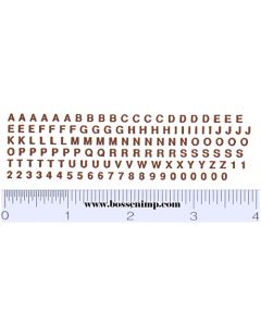 Decal Alpha/Numerical Set - Gold 1/8in. x 1/8in.