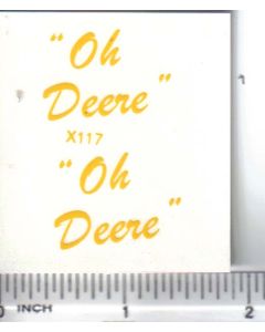 Decal 1/16 Oh Deere
