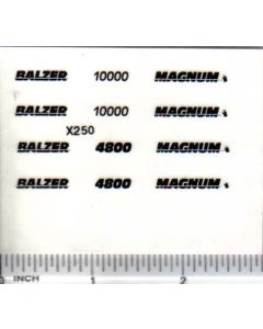 Decal 1/64 Balzer & Magnum, 4800, 10000 - Black
