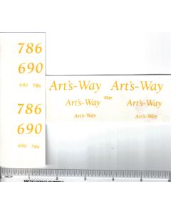 Decal 1/16 Art's Way 690, 786