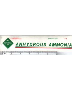 Decal 1/16 Anhydrous Ammonia - Red, green on clear