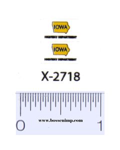 Decal State of Iowa DOT Small on clear