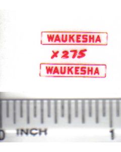 Decal 1/64 Waukesha - Red on Clear