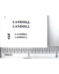 Decal 1/64 Landoll - Black on Clear