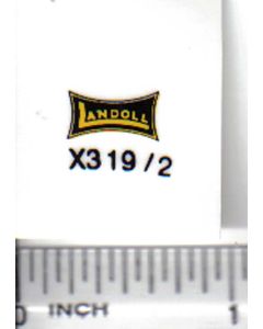 Decal 1/16 Landoll - Yellow & Black