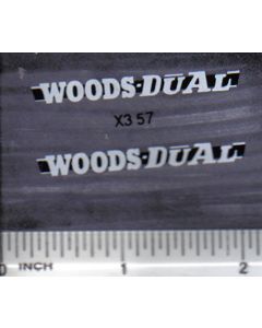 Decal 1/16 Woods Dual - White, Black