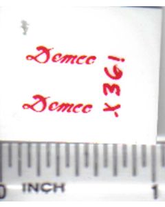 Decal 1/64 Demco - Red