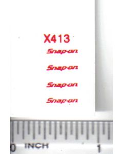 Decal 1/16 Snapon - Red