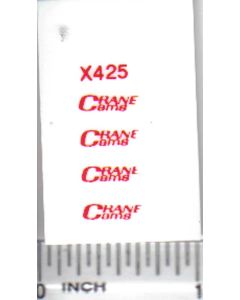 Decal 1/16 Crane Cams - Red