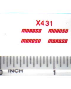 Decal 1/16 Moroso - Red