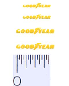 Decal Goodyear Logo 1/64 (Yellow on Clear) (Pairs)