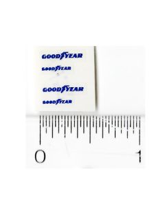 Decal Goodyear Logo 1/64 (Blue on Clear) (Pairs)