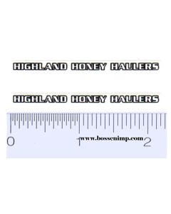 Decal Highland Honey Haulers (Pair)
