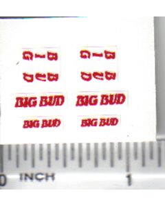 Decal 1/64 Big Bud Logos (red)