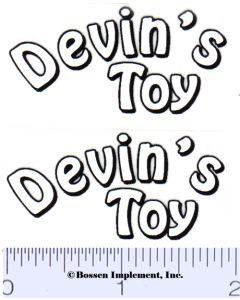 Decal 1/16 Devin's Toy Decals (White, Black on Clear)  (Pairs)