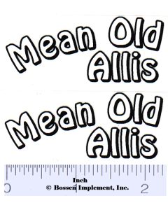 Decal 1/16 Mean Old Allis Decals (White, Black on Clear) (Pair)