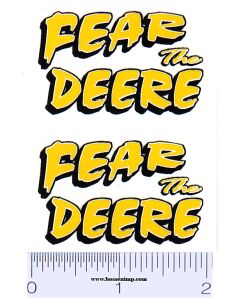 Decal 1/16 Fear the Deere yellow
