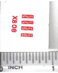 Decal 1/64 Utility - Red