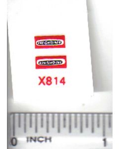 Decal 1/64 Freightliner - White, Red, Black