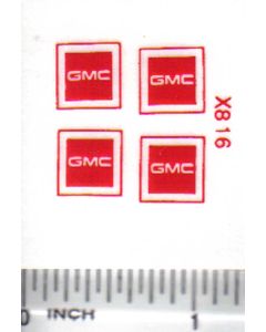 Decal 1/64 GMC - Red