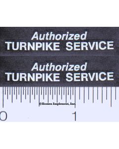 Decal 1/16 Authorized Turnpike Service