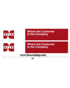 Decal Cenex, Red, White (pair) 10 inches