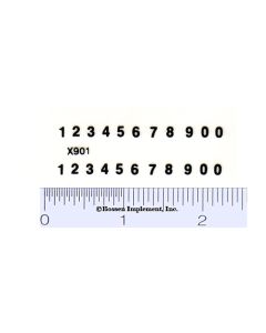 Decal Number Set - Black 1/8 inch