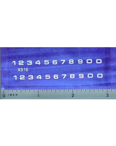 Decal Number Set - White 1/8 inch