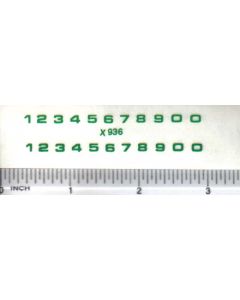 Decal Number Set - Green 1/8in. x 1/8in.
