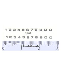 Decal Number Set - Silver 1/8in. x 1/8in.