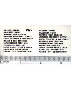Decal Ag Businesses Set - Black 1/16 inch tall
