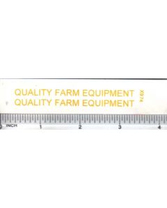 Decal 1/16 Quality Farm Equipment - Yellow